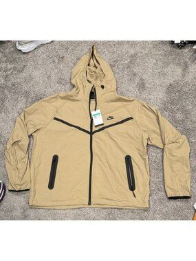 Nike Tech Woven Windbreaker Jacket Parachute Beige Size XL